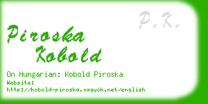 piroska kobold business card